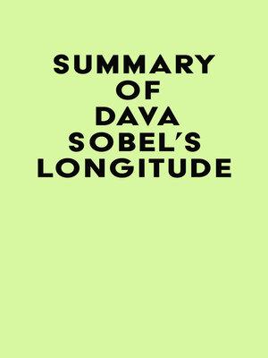 cover image of Summary of Dava Sobel's Longitude